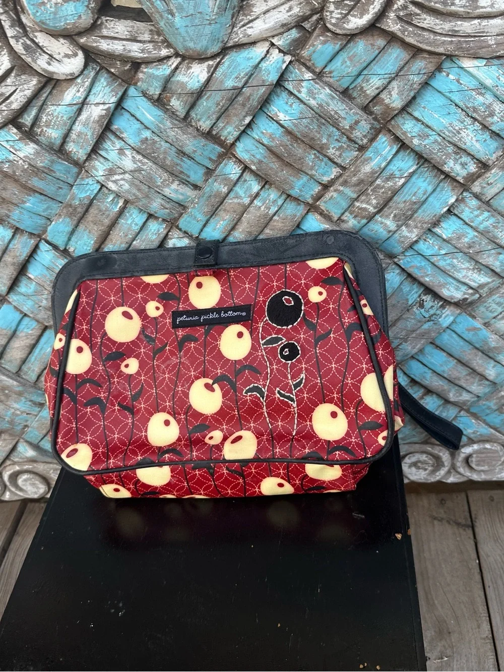 Vintage Petunia Pickle Bottom On-The-Go Diaper Clutch - Lively La Paz Pattern